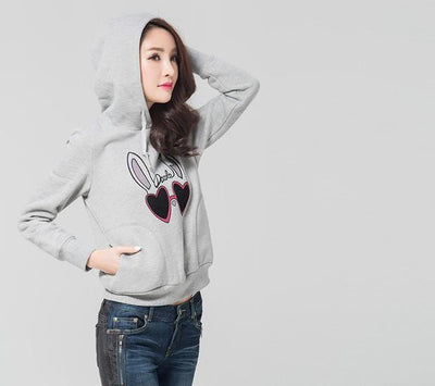 Korean Cute Bunny Ears Hoodie Sweater SD01418