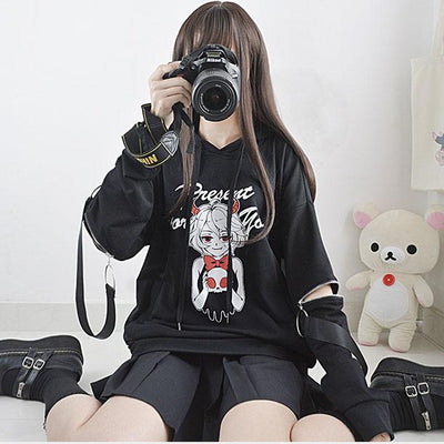 Present For You Zipper Sleeve Hoodie Sweater SD00272