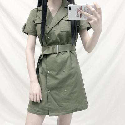 Green Army Dress SD01863