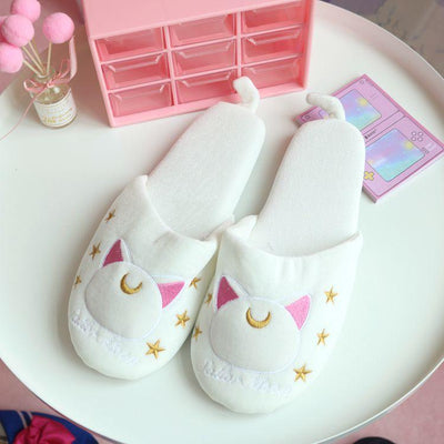 Sailor Moon Soft Luna Artemis Cat Bow Slippers SD01085