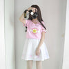 Cardcaptor Sakura Pink Star Winged Printed T-shirt Sakura Skirt SD01226