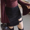 Korea Sexy Strap Buckle High Waist Skirt SD02183