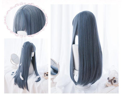 Grey Blue Lolita Long Wig SD00184