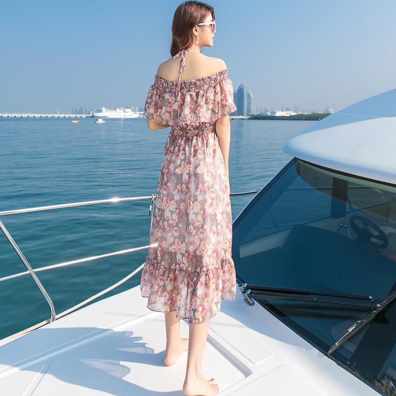 Floral Shoulder-less Long Dress SD00159