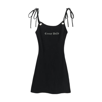 Creepp Dolls Black Strap Dress SD02435