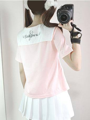 Cardcaptor Sakura Pink Embroidered Sakura T-shirt SD01857