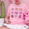 Pink White Sailor Moon Cute Printed Summer T-shirt SD02351