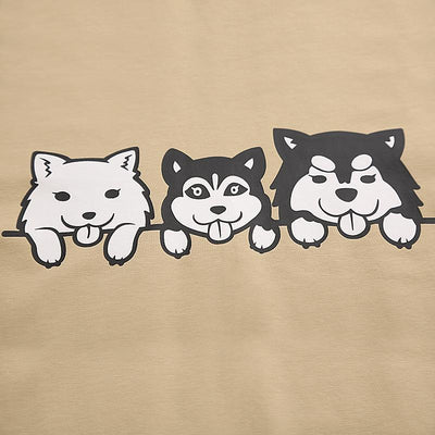 Japanese Kawaii Dogs Printed Long Sweater SD00743