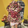 Pink Camouflage Hooded Denim Jacket SD01157