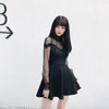 Japanese Black Sleeve Shoulder Mesh Sheer Summer Dress SD01210