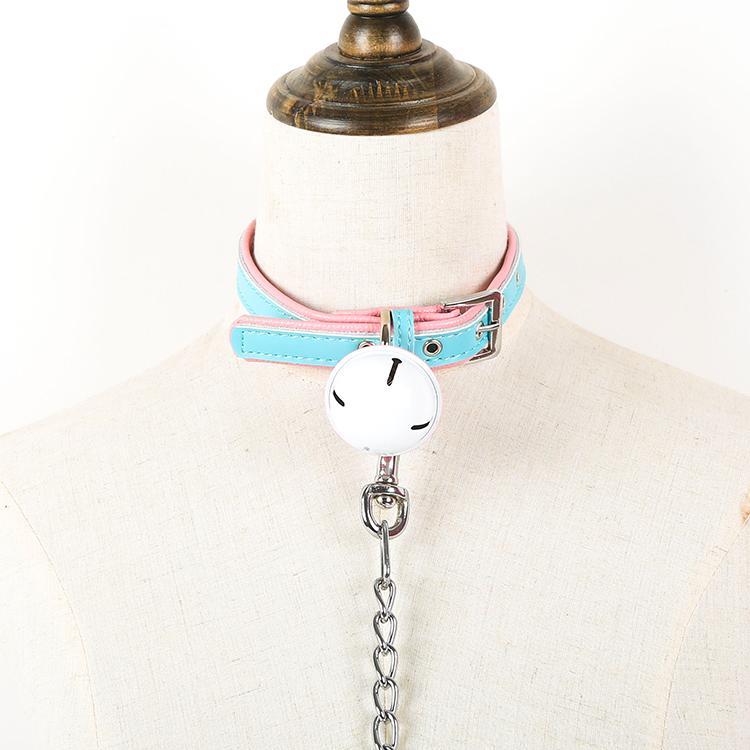 Pastel Strap Bell Chain Collar SD01895