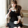 Japanese sweet black embroidered dress SD00666