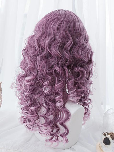 Purple Gradient Curly Long Wig SD00199