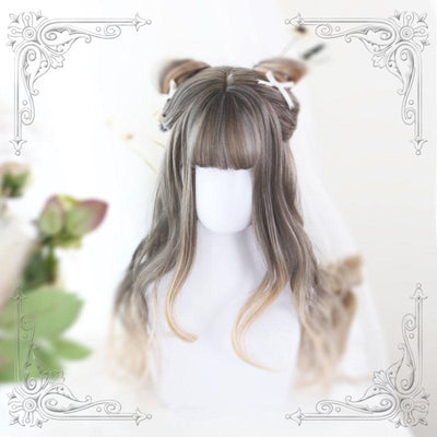 Japanese Harajuku Lolita Grey Silver Long Wig SD02302