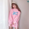 Japanese Sweet bunny Gun Ribbon Sleeves Loose Sweater SD01273