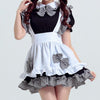 Black and White Plaid Ruffle Bow Maid Dress SD00418