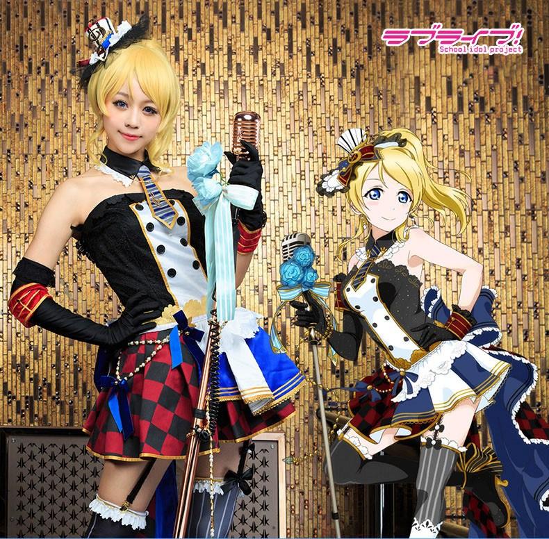 Love Live Anime Eli Ayase Café Maid Uniform Cosplay SD01508