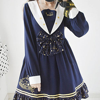 Navy Star Sailor Bow Dress SD00551