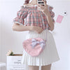 Plaid Pumpkin Sleeve Blouse Shirt SD00256