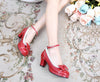 Japanese Princess Lolita Bow Cute Lace Heel Shoes SD01952