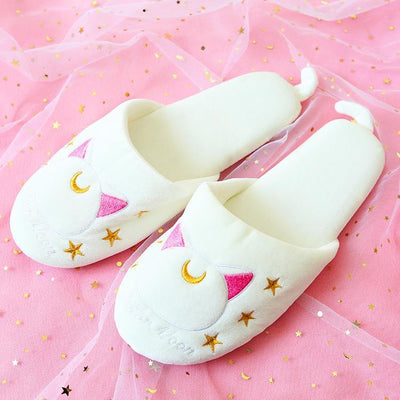 Sailor Moon Soft Luna Artemis Cat Bow Slippers SD01085