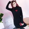 Korean Warm Slim Collar Sweater Dress SD01558