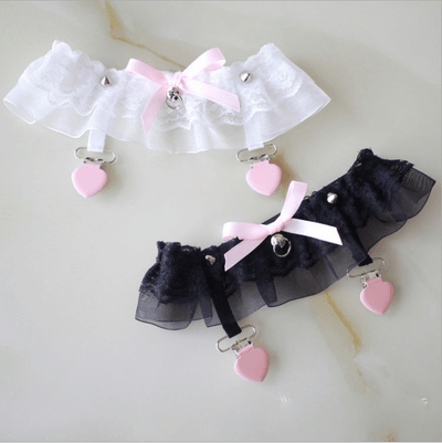 Sexy Lace Bow Garter Clip Leg Collar SD01917