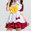 Red and White Ruffle Maid Dress SD00413