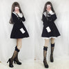 Japanese Lolita Black Lace Autumn&Winter Dress SD01275