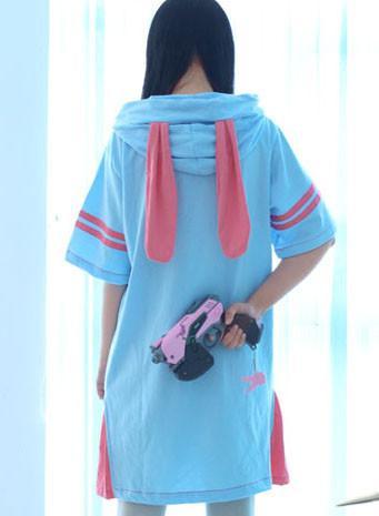 Overwatch D.VA DVA Bunny Meka Bunny Ears Hoodie Dress SD02089