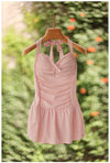 Korean Summer Pink Halter Swimsuit (swim suit) SD00723