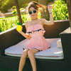 Pink Bow Ruffle Dress Swimsuit SD00543