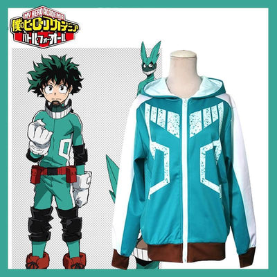 My Hero Academia Izuku Midoriya Inspired Zipper Hoodie Sweater Ver.2 SD01592