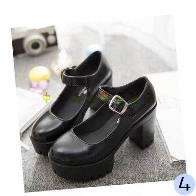 Rem and Ram Black Flat Shoes Cosplay Costume Accessory ReZero Re:Zero SD00909
