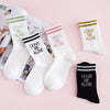 5 pair "Leave Me Alone" high Socks SD00786