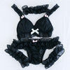 Japanese Sexy Bow Mesh 2 Piece Lingerie Set SD00994