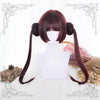 Harajuku lolita Bordeaux red long pony tails short wig SD01051