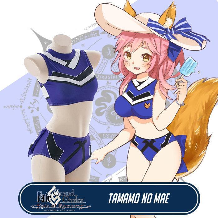 Fate/Grand Order Summer Tamamo no Mae Two Piece Swimsuit Swim Suit SD01799