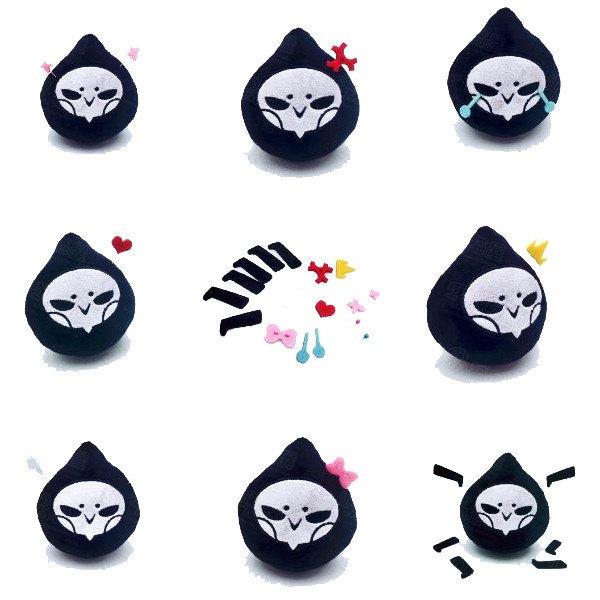 Overwatch Reaper DIE DIE DIE Pins Plush Toy SD02105