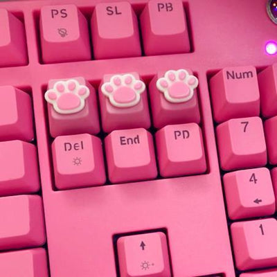 Kawaii Kitty Cat Paws Keyboard Keys Plastic Key Cap SD00109