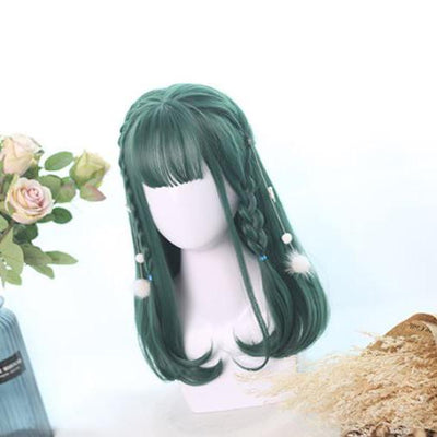 Dark Green Gradient Short Wig SD00218