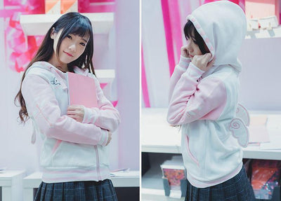 Kawaii Devil&Angel Warm Couple Hoodie Sweater SD01823