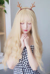 Harajuku Gold Blond Long Wave Curly Wig SD00660