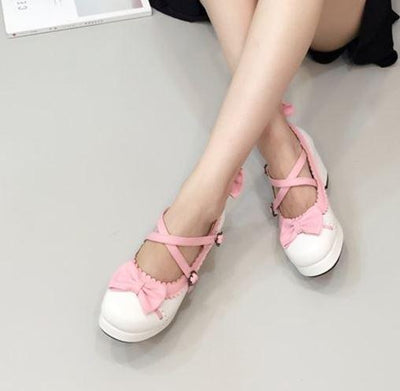 Lolita Sweet Bow Knot High-Heel Shoes SD00247