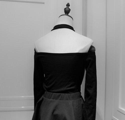 Dark Iron Ring Shoulder-less Shirt SD02275