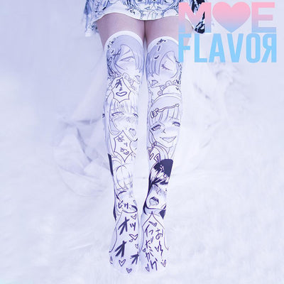 Ahegao Darling in the Franxx  Re:Zero Fate Stay Night Knee Thigh High Socks SD00222