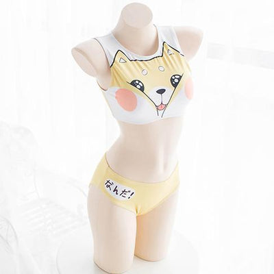 Japanese Summer Inu Shiba Doge Dog Two Piece Swimsuit Swim Suit SD01607