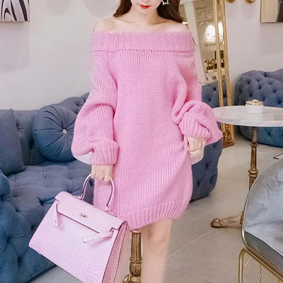 Loose Knitted Long Sweater Dress SD00429