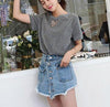 Korean Cute Heart Round Neck T-shirt SD02440