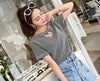 Korean Cute Heart Round Neck T-shirt SD02440